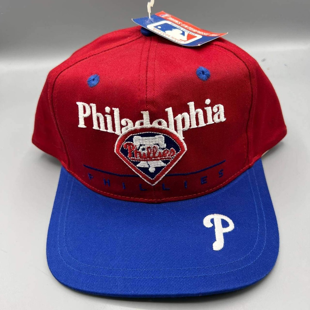 Vintage Philadelphia Phillies Hat Men Red Twins Enterprise Snap Back Cap‎ New